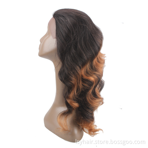 20 Inch Ombre Color T 2/30 Lace Front Wig 100% Human Hair Loose Deep Wave Wigs Brazilian Hair Remy Hair Elastic Lace Long 130%